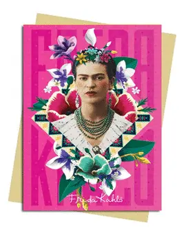 Frida Kahlo Pink Greeting Card 1812131