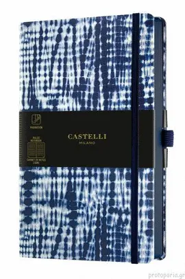 Castelli Notebook Mid Rul Shibori Jute