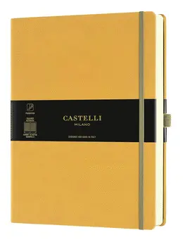 Castelli Notebook Lrg Squ Aqua Mustard
