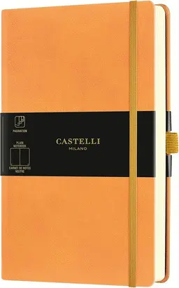 Castelli Notebook Lrg Plain Aqua Clementine