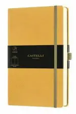 Castelli Notebook Lrg Plain Aqua Mustard