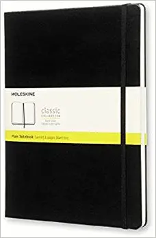 Plain Notebook Xlarge Hard Cover Black