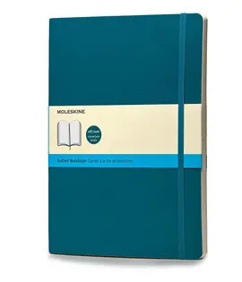 Moleskine Classic Notebook, Large, Plain, Sapphire Blue, Soft Cover (5 X 8. 25)