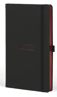 Castelli Notebook Mid Ruled All Metal Red 13X21 cm
