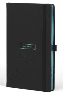 Castelli Notebook Mid Ruled All Metal Tiffany 13X21 cm