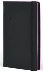 Castelli Notebook Mid Ruled Black Laser Cyclamen 13X21 cm