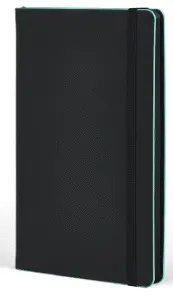 Castelli Notebook Mid Ruled Black Laser Tiffany 13X21 cm