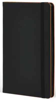 Castelli Notebook Mid Ruled Black Laser Rust 13X21 cm