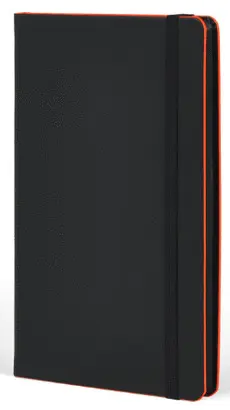 Castelli Notebook Mid Ruled Black Laser Neon Orange 13X21 cm