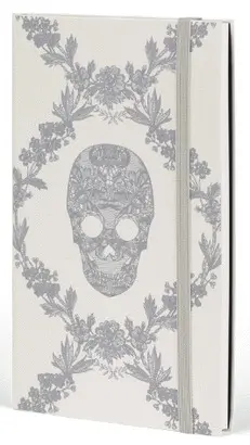 Castelli Notebook Mid Ruled Lace Skull 13X21 cm