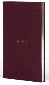 Castelli Notebook Mid Ruled Kelly Burgundy 13X21 cm