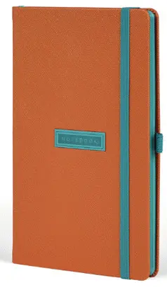 Castelli Notebook Mid Ruled Shell Tangerine 13X21 cm