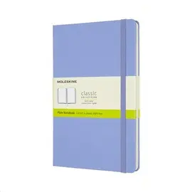 Moleskine Classic Notebook, Large, Plain, Hydrangea Blue, Hard Cover (5 X 8. 25)