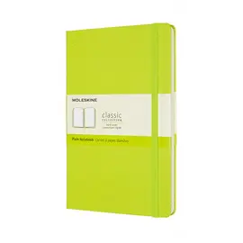 Moleskine Classic Notebook, Large, Plain, Lemon Green, Hard Cover (5 X 8. 25)