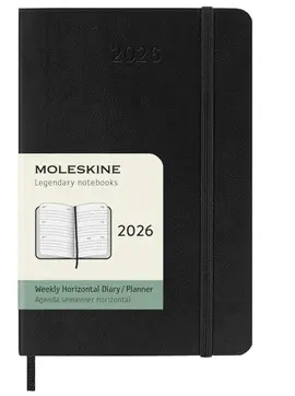 Moleskine Classic 12 Month 2026 Weekly Horizontal Planner, Soft Cover, Pocket (3. 5 X 5. 5), Black, 144 Pages