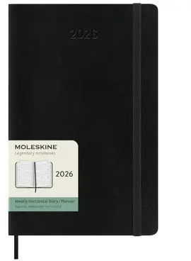 Moleskine Classic 12 Month 2026 Weekly Horizontal Planner, Soft Cover, Large (5 X 8. 25), Black, 144 Pages