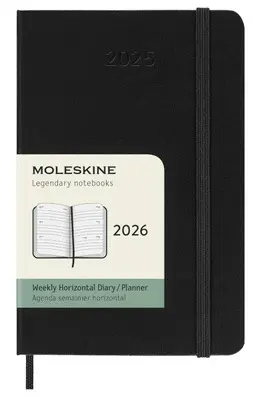 Moleskine Classic 12 Month 2026 Weekly Horizontal Planner, Hard Cover, Pocket (3. 5 X 5. 5), Black, 144 Pages