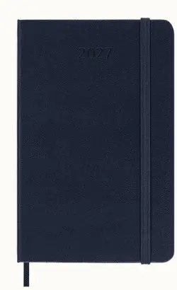 12M Daily Pocket Sap. Azul Tapa Dura Classic Blue Hard 2027 Agenda Moleskine