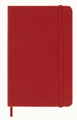 12M Daily Pocket S. Clssic Red Hard Roja Tapa Dura 2027 Agenda Moleskine