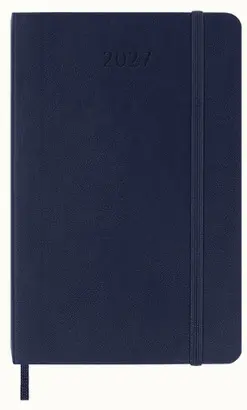 12M Daily Pocket Sap. Azul Tapa Blanda Classic Blue Soft 2027 Agenda Moleskine