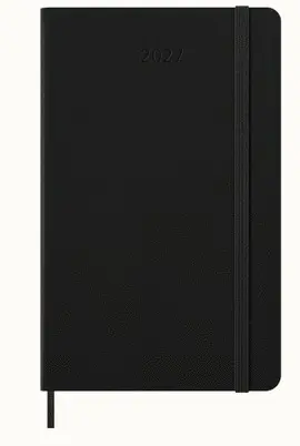 12M Wkly Ntbk Large Classic Black Hard Negra Tapa Dura 2027 Agenda Moleskine