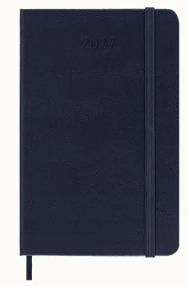 12M Wkly Ntbk Pocket Sap. Azul Tapa Dura Blue Hard Azul 2027 Agenda Moleskine