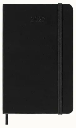 12M Wkly Ntbk Pocket Classic Black Hard Negra Tapa Dura 2027 Agenda Moleskine