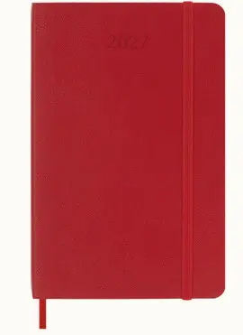 12M Wkly Ntbk Pocket S. Roja Tapa Suave Red Soft 2027 Agenda Moleskine