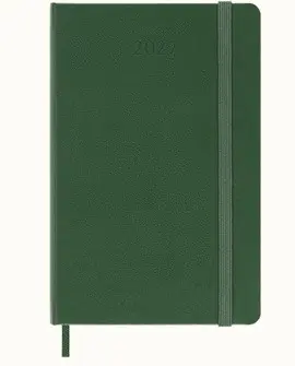12M Wkly Ntbk Pocket Verde Tapa Dura Myrtle Green Hard 2027 Agenda Moleskine