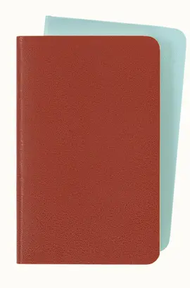 Moleskine Volant Journal, Pequeña Xs, Plain, Coral Orange/Aquamarine Blue (2. 5 X 4. 25)