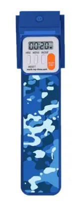 Mark-My-Time Lighted Bookmark 3D Blue Camo Reading Timer
