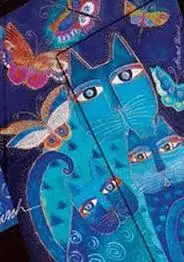 Fantastic Felines Blue Cats & Butterflies Mini Wrap