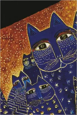 Fantastic Felines Mediterranean Cats Mini Wrap Lined