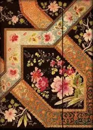 Lyon Florals Filigree Floral Ebony Midi Wrap Lined