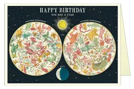 Happy Birthday Constellation Greeting Card & Envelope