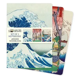 Japanese Woodblocks Set Of 3 Standard Notebooks