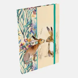 A5 Notebook Kissing Hares - Cuaderno Liebres