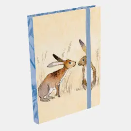 A6 Notebook Kissing Hares - Cuaderno Liebres